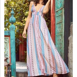 Lulus Summer Bohemian Multi-Color Maxi Dress Small